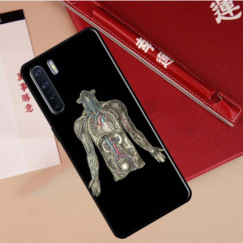 Human Anatomy Case For Oppo A80 A58 A5 Pro A15 A16 A17 A57 A77 A94 A74 A54 A76 A96 A40 A60 A18 A38 A78 A98