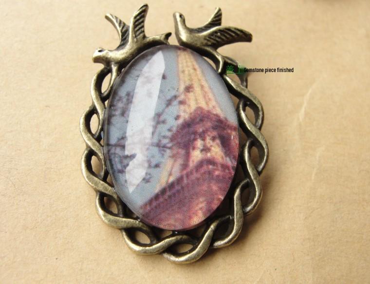 Antique Green Retro Double Happiness Jewelry Accessories, 4.5g, 40pcs