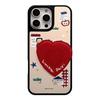 Korean Cartoon Suitable for 16 Apple 15pro Max Mobile Phone Case Iphone14 Mirror 13 Love Stand 15