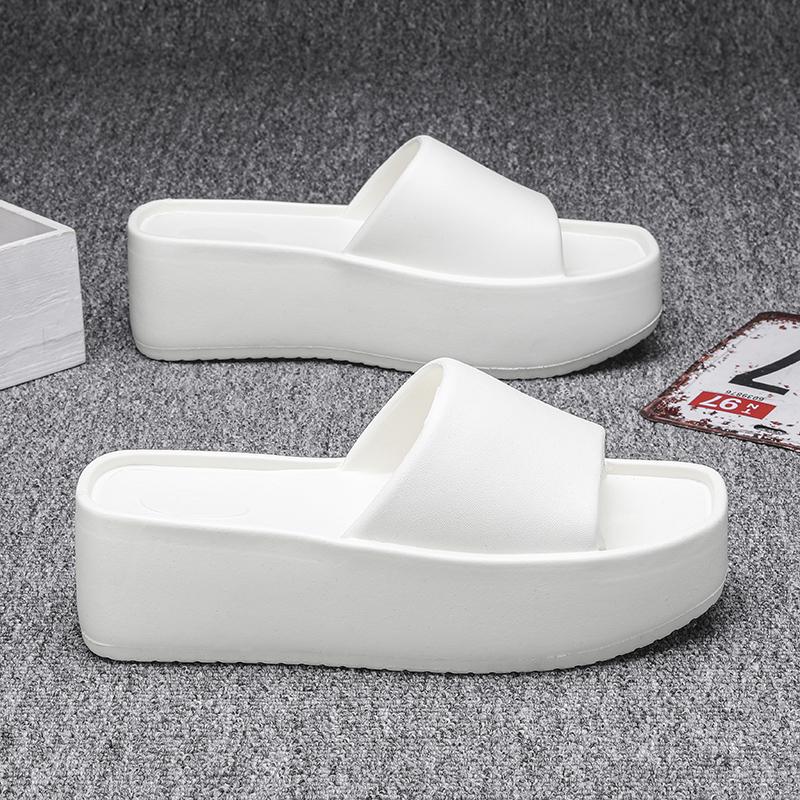 EVA Ladies Beach Slippers Thick Bottom 6CM Soft Comfortable Anti-Slip Odor-Resistant Home Wear Outdoor Sandals EVA Cloud