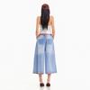 Pantaloni Capri in Denim Larghi Pieghettati Corti Estivi Vintage alla Moda per Donna Versatili Larghi Dritti Snellenti Casual Pantaloni Capri