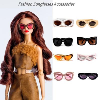 Accesorios para Cara de Muñeca Supermodelo de 30 cm Gafas de Sol Multiestilo de Moda Gafas para Muñeca BJD 1/6 Vestir Personalizado Tendencia Gafas de Sol para Temperamento