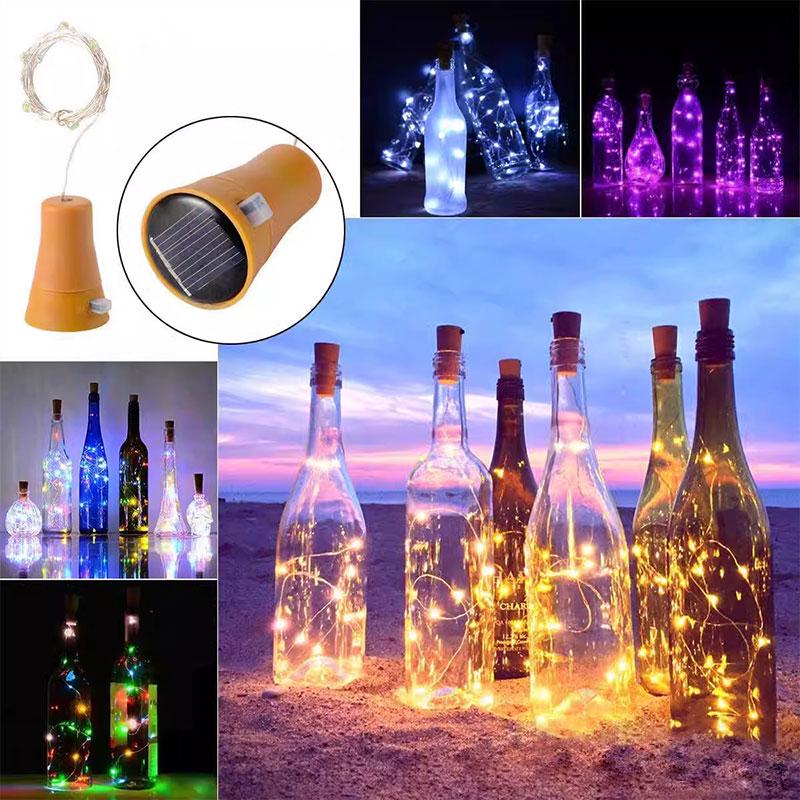 LED Solar Cork Bottle Lights: Copper Wire Fairy Lights for Wine Bottle Decoration
