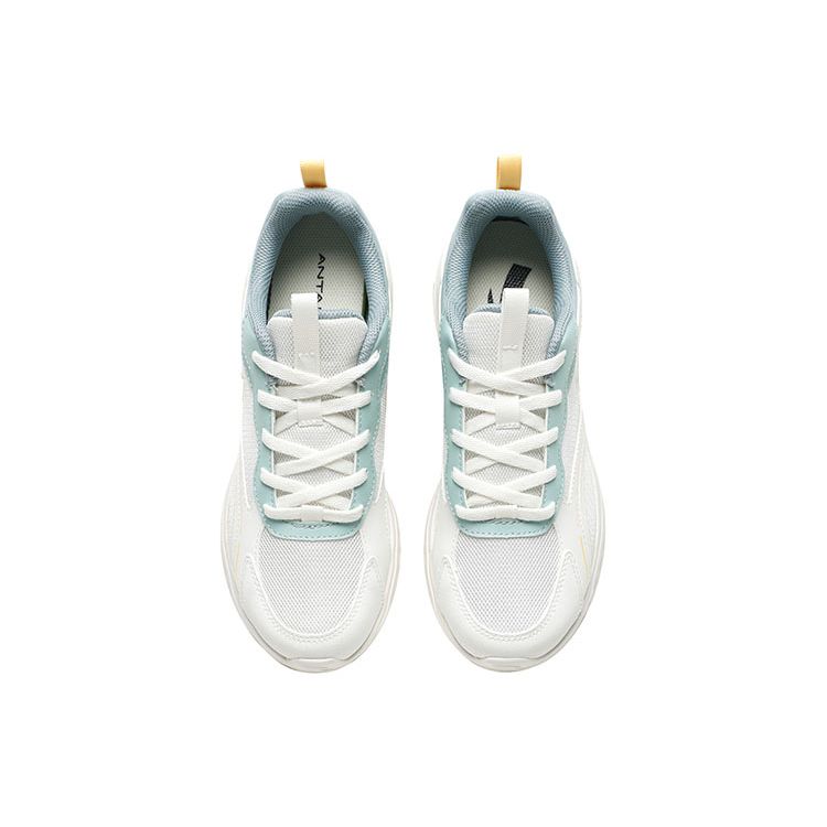 Anta Breathable Lightweight Low-Top Running Shoes Women Sneaker White Light-Blue 922415525-2