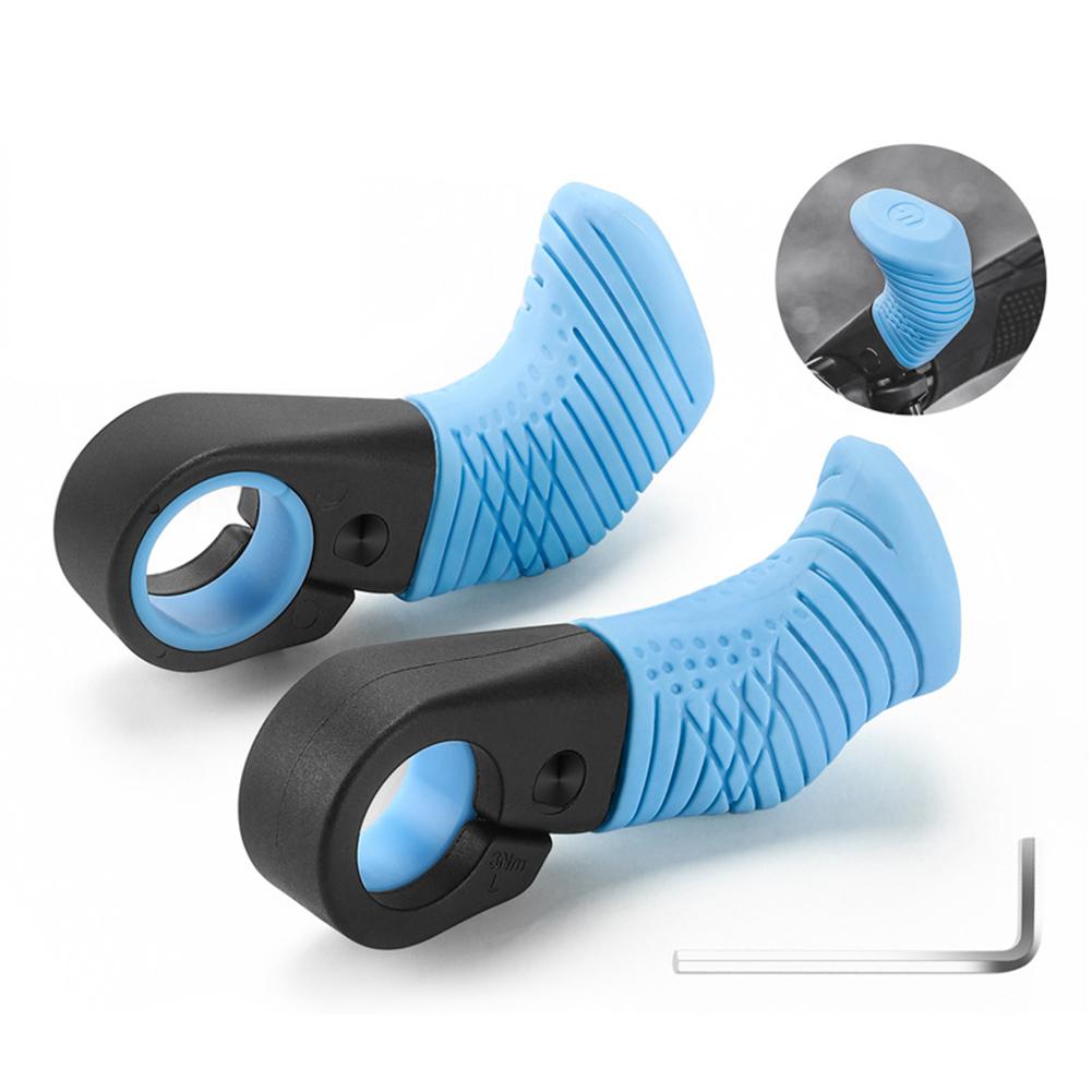 1 Pair Mountain MTB Bicycle Bar Ends Ergonomic Mini Thumb Grips 22mm Mountain Bike Handlebar Nylon Inner Bar Cover Cycling Parts