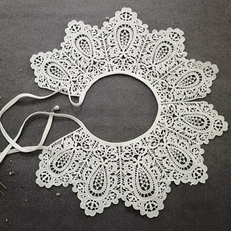 Girls Clothing Accessories Lace False Collar Hollow Shawl Cloud Shoulder Pearl Lace Shawl Antique Jewelry Fashion Accessories