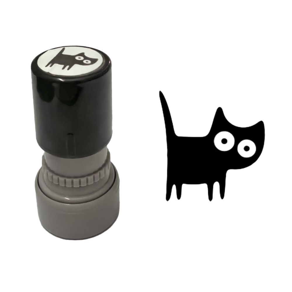 4 Styles Black Cat Stamp Cat Designs Cartoon Stamps Durable Kitten Stamp  Scrapbooking