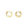 Elegant European & American Gold Zirconia Earrings: Niche, Versatile, Simple Luxury Design