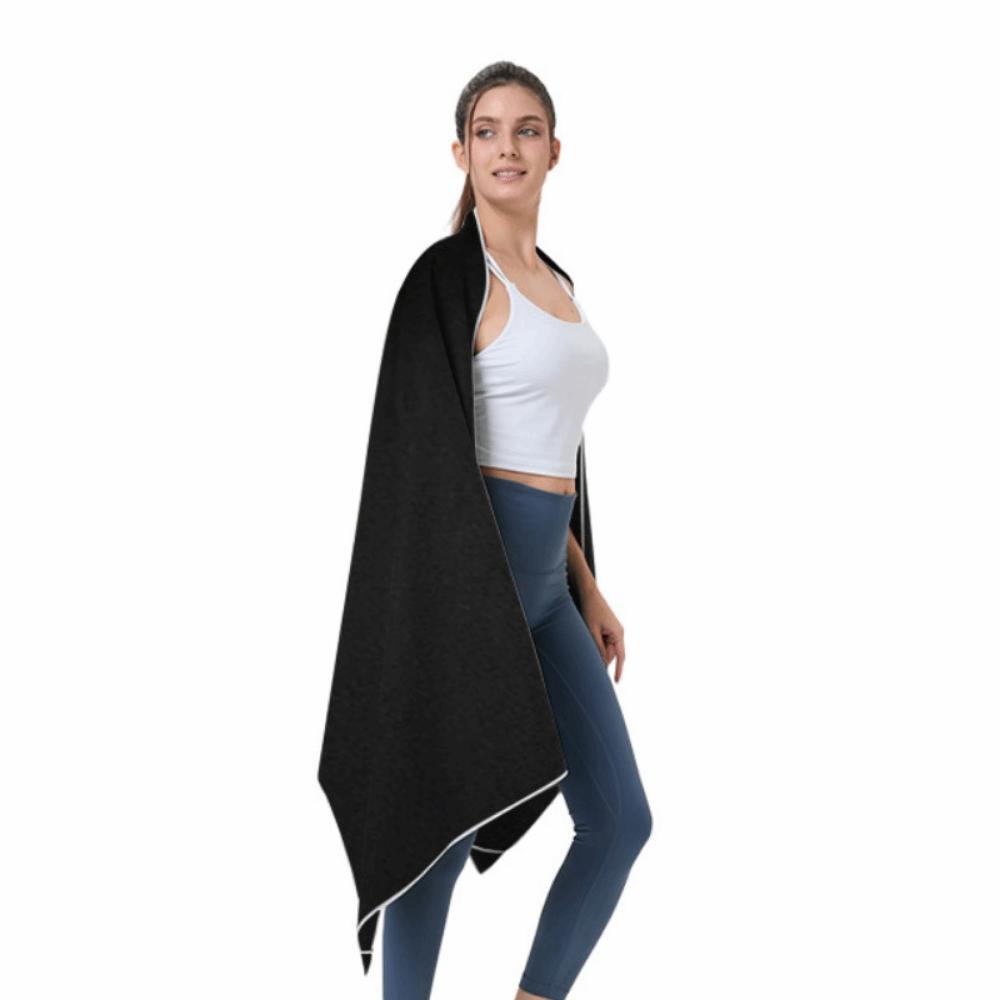 Sand Free Beach Towel Portable Quick Dry Towel Multifunctional Magnetic Bath Towel  Travel чёрный