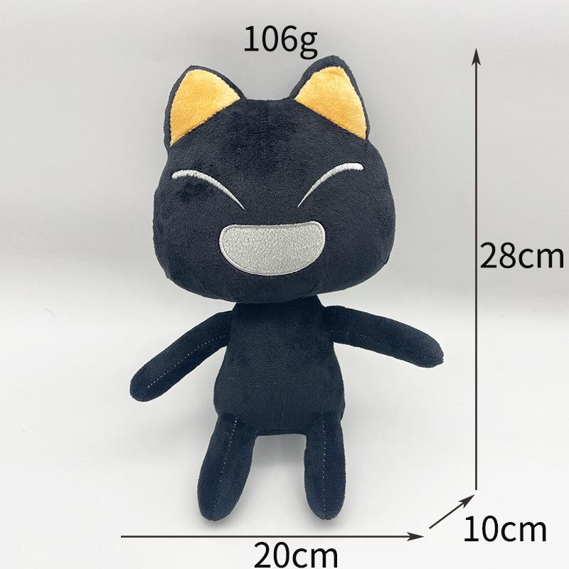 Neuer Toro Inoue Katzen Plüschtier Anime Spielzeug Puppe Kuscheltiere Plüschtier Cartoon Paar Schwarz-Weiße Katzen Dekoration Geschenk Spielzeug für Kinder