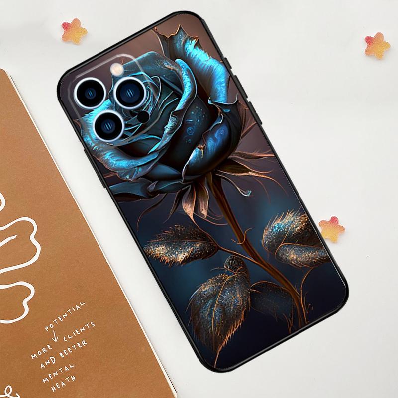 Rose Flower Floral Phone Case For iPhone 17 Pro Max 14 13 12 11 15 16 Pro Max Mini 16 Plus 16e 17 Air Funda