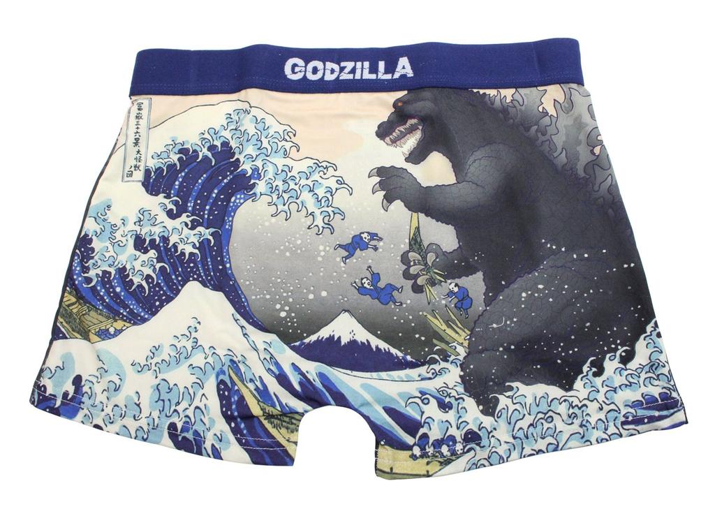 Godzilla Boxer Views of Mount Fuji Large Size L Men's Shorts, Thirty-six - Monsters,