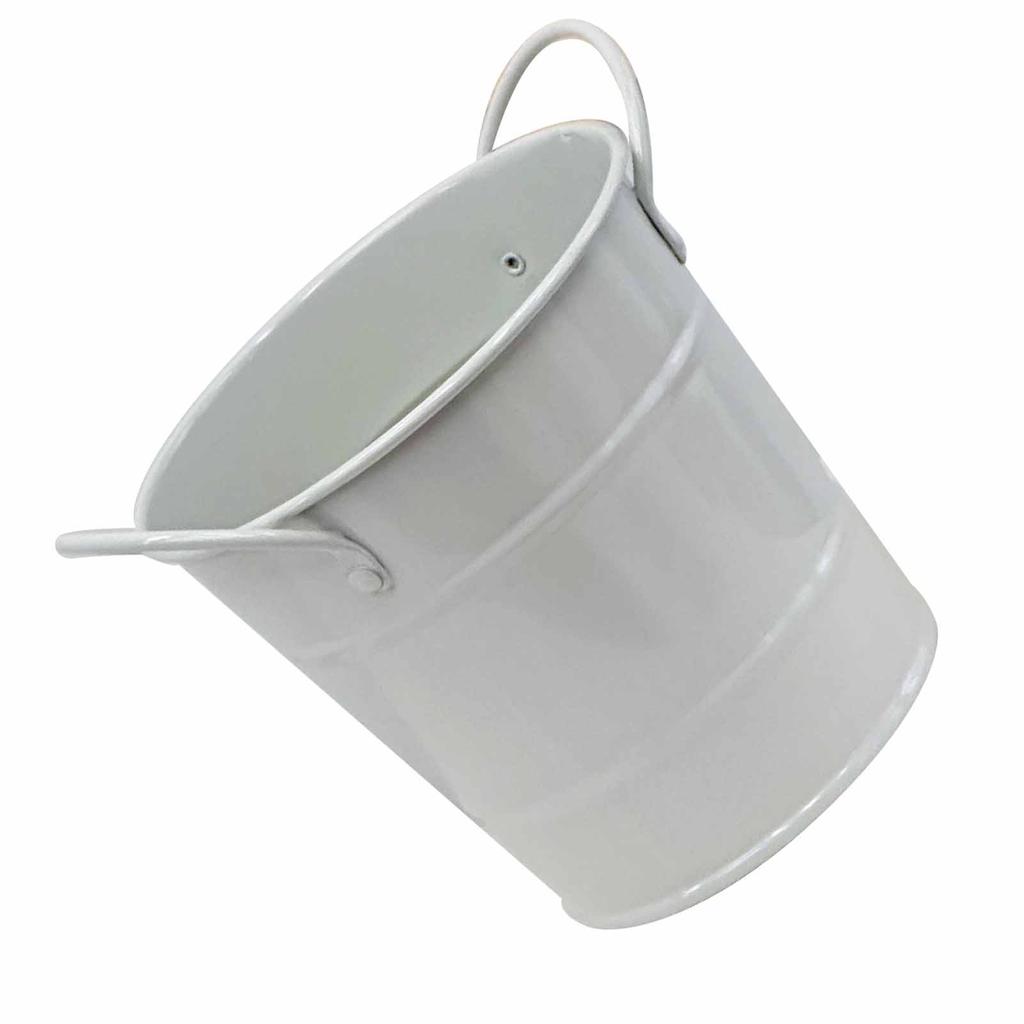 Desktop Pencil Pen Holder Iron Art Cute Bucket Shape Multifunctional Pencil Organizer Makeup Brush