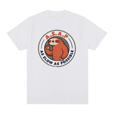 Sloth Asap As Slow As Possible Vintage Kawaii T-shirt Cotton Men T Shirt New Tee Tshirt Womens Tops
