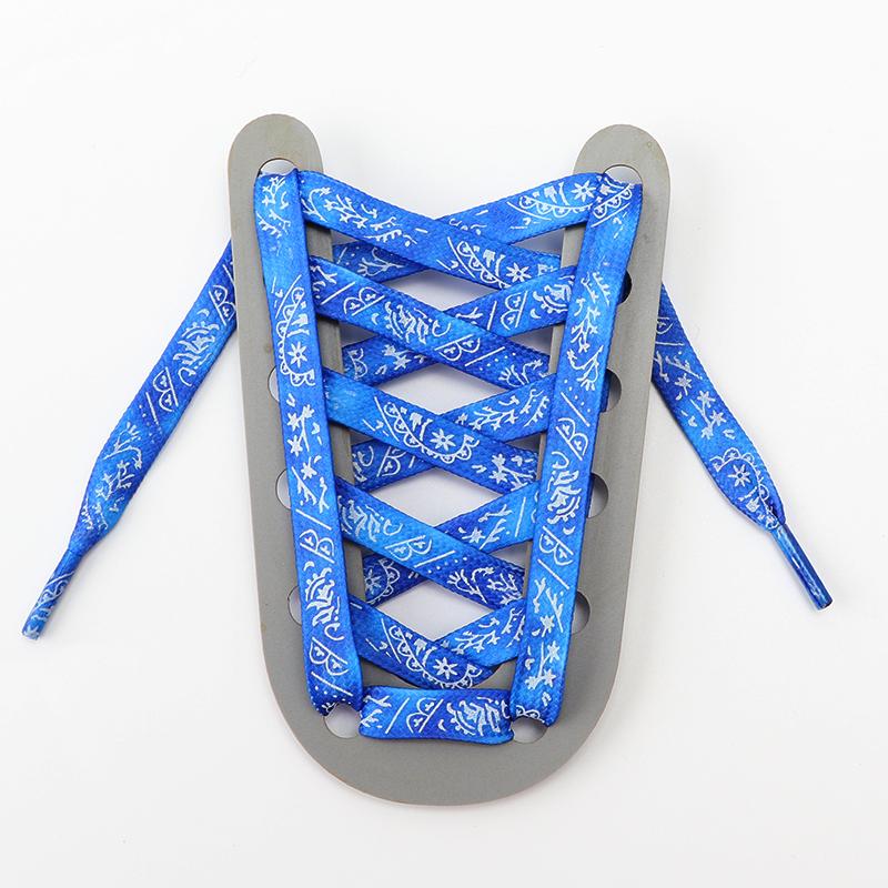 Flat Splash ink Shoe Laces Fluorescent Luminous Shoelaces for Sneakers Reflective Glowing Run Boot Shoelace Printing Shoestrings