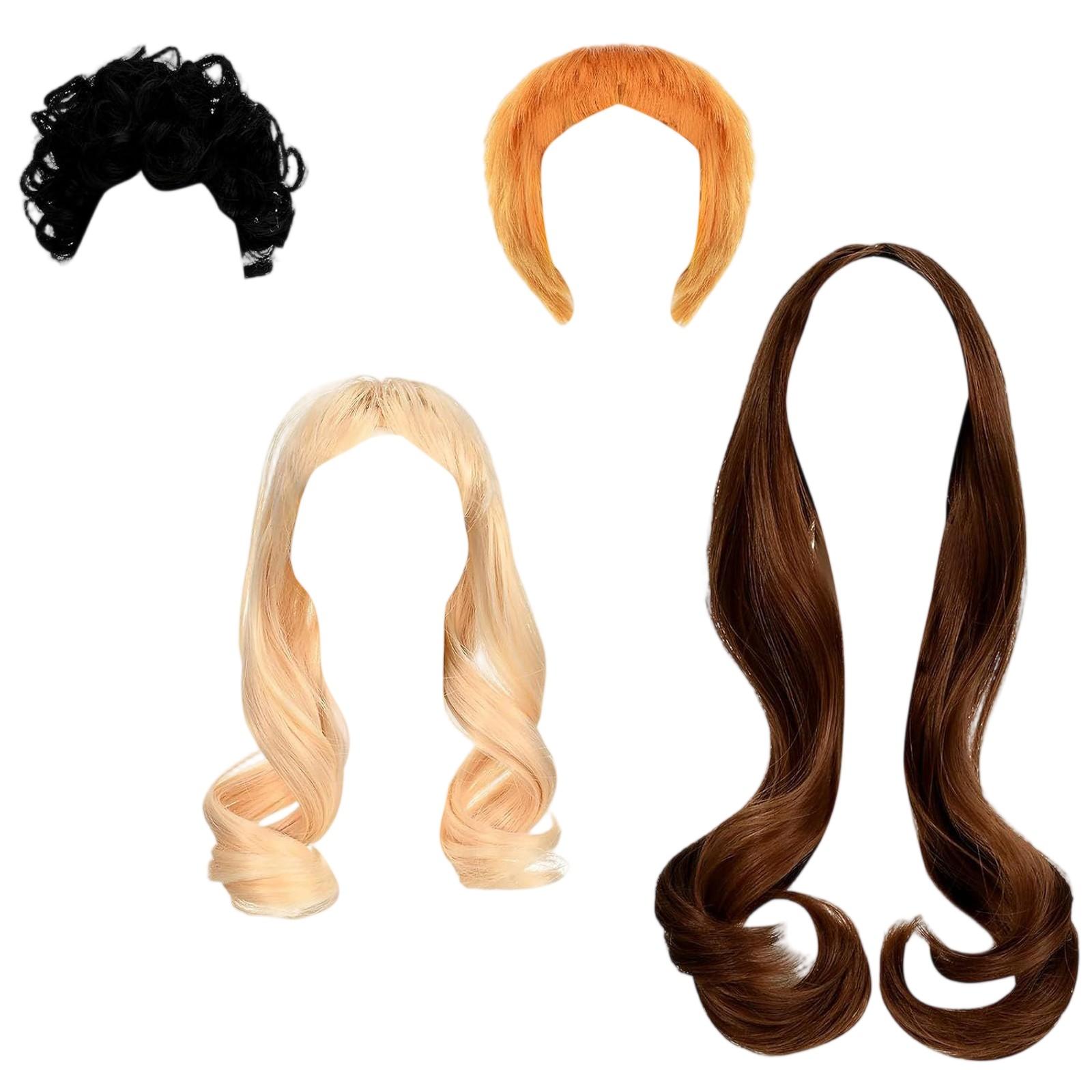 

Набор париков «Американские животные», 4 шт., полностью ручной работы, милый декоративный парик-шляпа, головной убор One Size