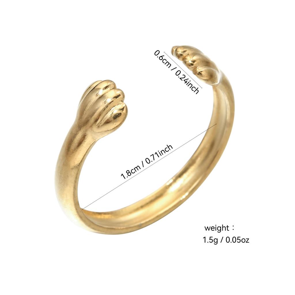 European & American Stainless Steel Hollow Round Ring - Fashionable, Simple, Versatile