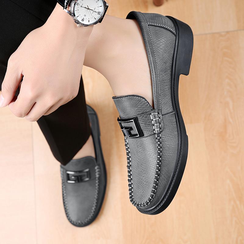 Male Walking Shoes Classic High Quality Loafers Men Genuine Leather Casual Shoes Soft Bottom Moccasins Non Slip Slip on Flats