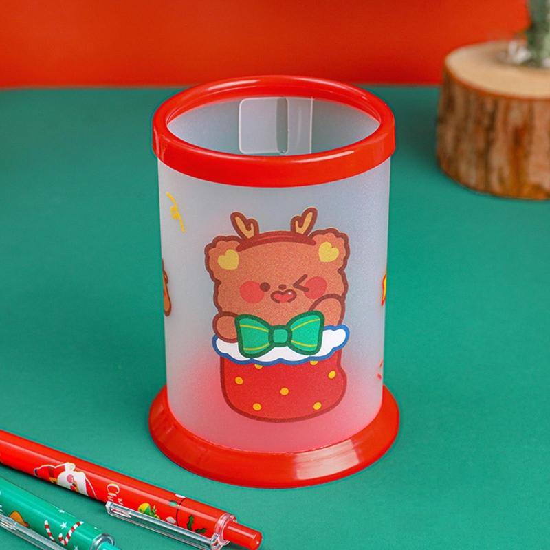 Christmas Pen Cup Paint Brush Holder Makeup Brush Organizer Holder Christmas Party Favors for Kids Boys Girls Students