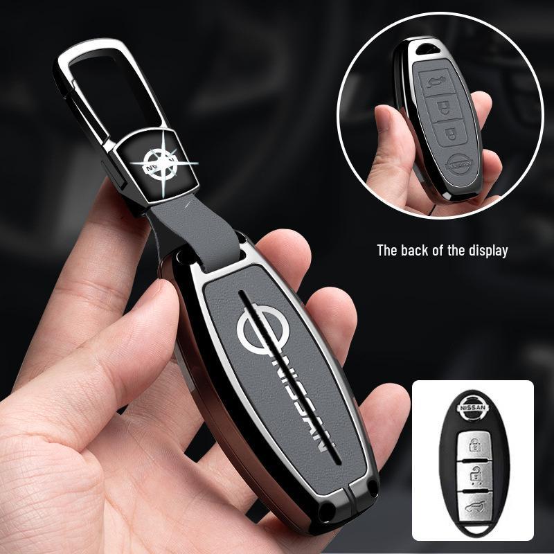 Metal Keychain Cover for Nissan Qashqai, X-Trail, Tiida, Kicks, Murano, Sylphy, Terra