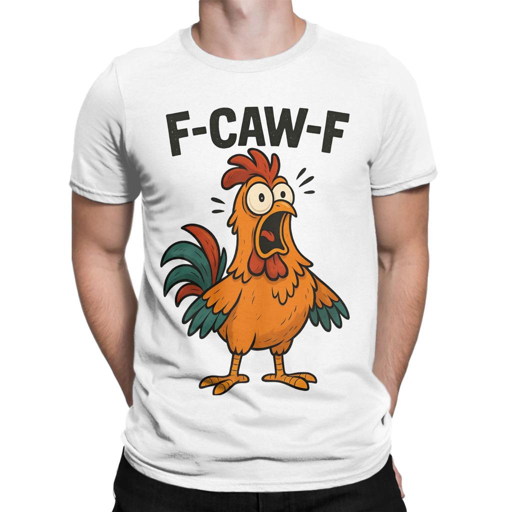 Lustiges Huhn F-Caw-F PNG Nutztier Herren T-Shirt Kreative T-Shirts Kurzarm Rundhals T-Shirt 100% Baumwolle Übergröße Kleidung