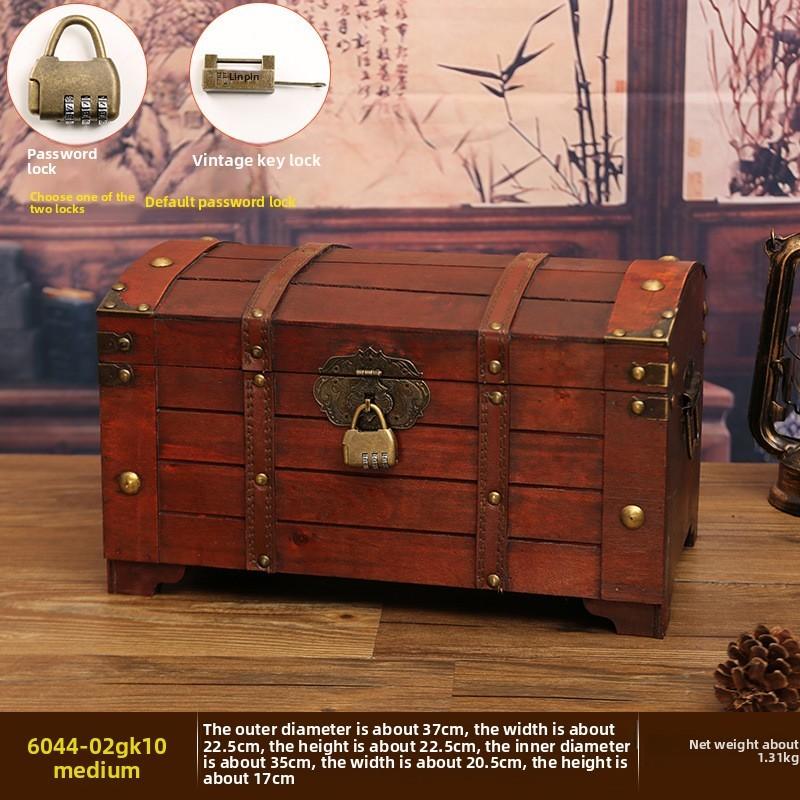 Wooden Chest Rustic With Lid For Cd Remote Toys And Decorations Accessories