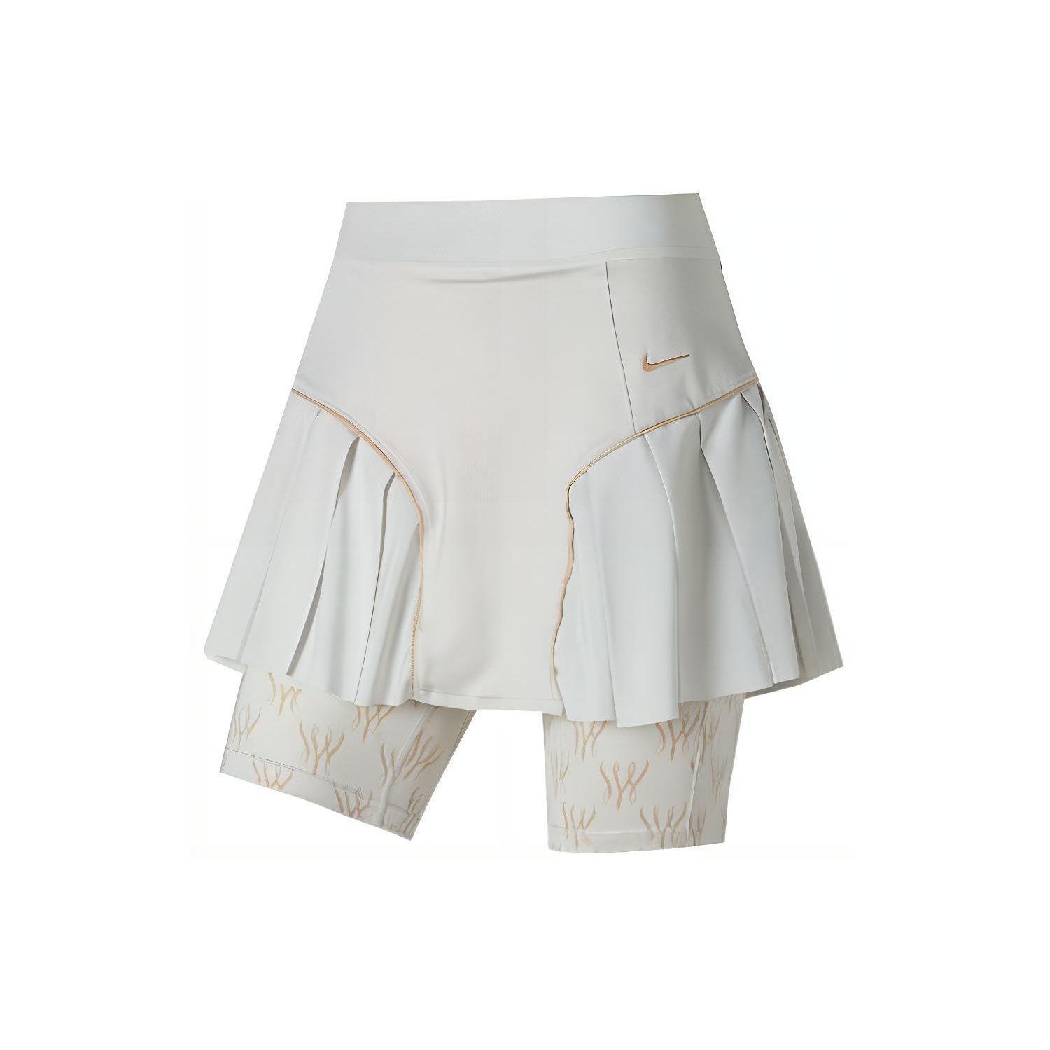 

Дышащие спортивные шорты с юбкой 2-в-1 с вышитым логотипом Nike в стиле пэчворк, женские брюки светло-серого цвета FN1932-072 S