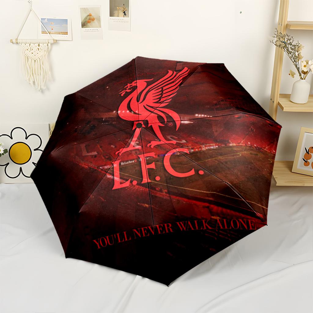 Liverpool Compact Travel Automatic Umbrella Compact Durable 8-Rib Design Lightweight Durable Everyday Carry Umbrella Fashion Lovers