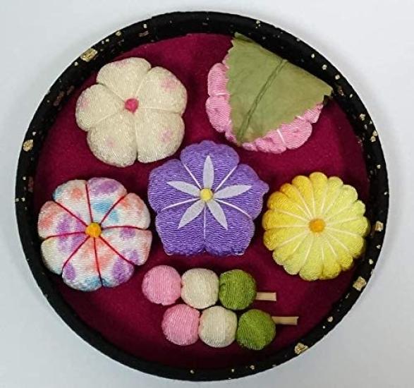 

Chirimen craft Japanese sweets handmade kit Kyoto assortment