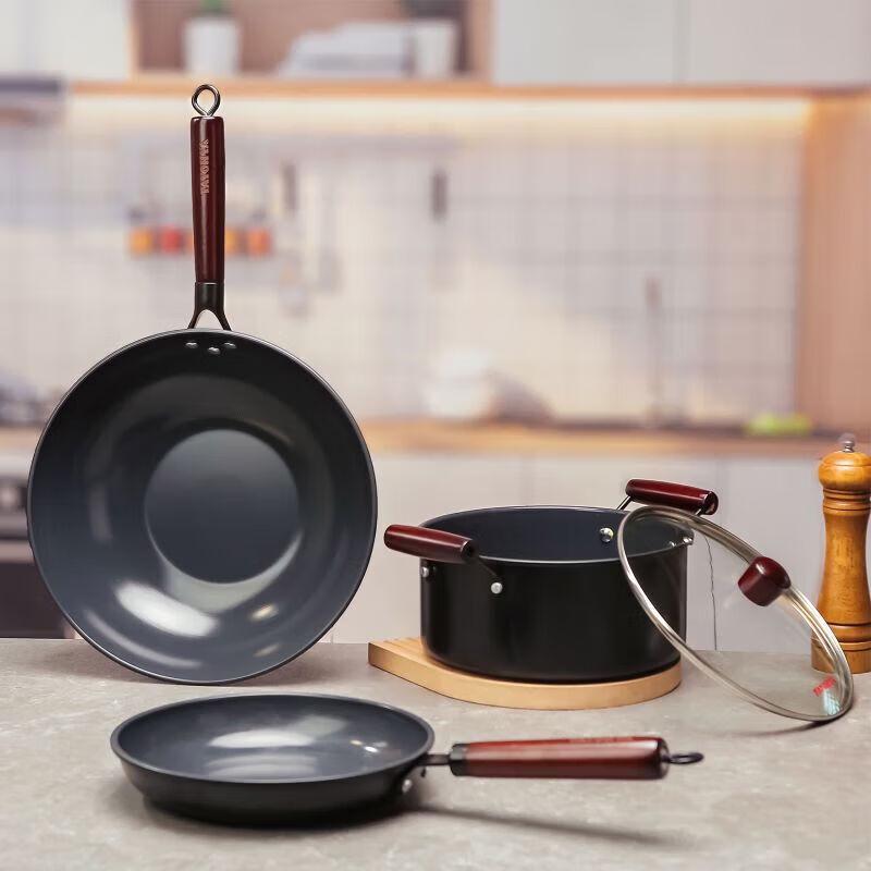 TAYOHYA Point Gold Titanium Ceramic Non-stick Cookware Set