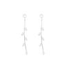 Willow leaf zircon fringed earrings women's light luxury high-end socialites earrings versatile temperament long earrings