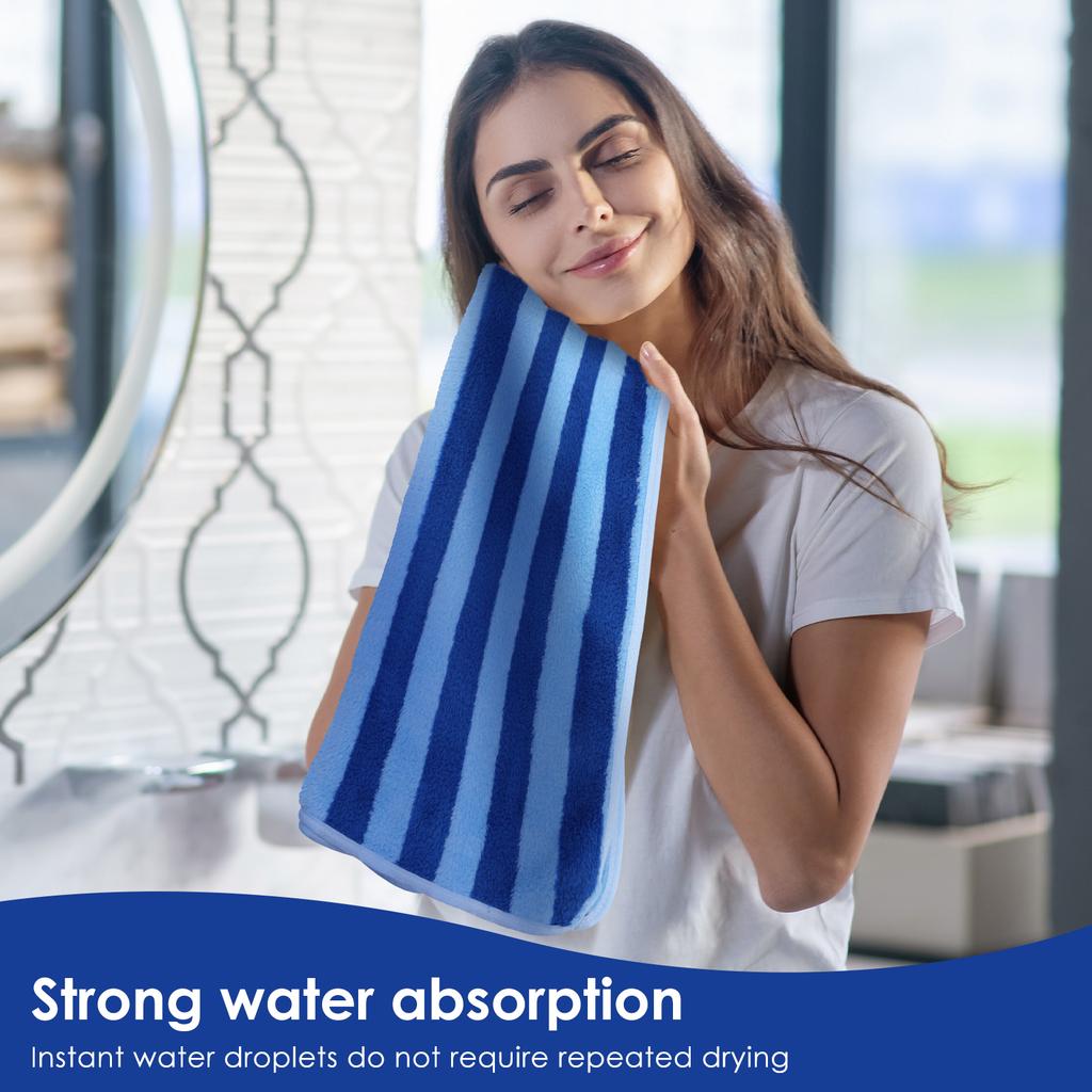 2Pcs Coral Velvet Towels 75x35CM Quick Drying Washing Towel Soft Comfortable Face Washcloths Bathroom Supplies for Shower Travel