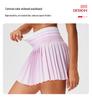 Cai Jue Women's Pleated Tennis & Badminton Skirt with Built-in Shorts & Pockets, Anti-exposure Design