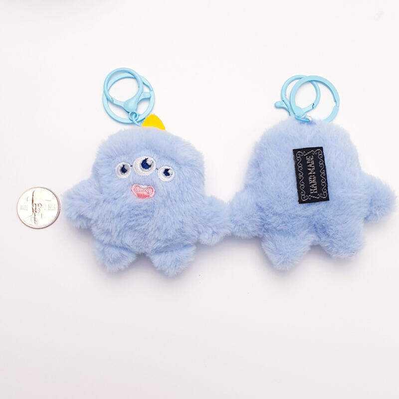 Little Fluffy Monster Doll Keychain Key Holder