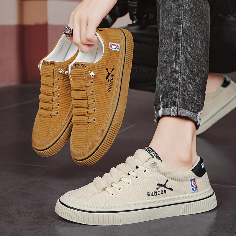 Trendy Casual Men Canvas Shoes Classic Low-top Canvas Sneakers Men Retro Flat Skateboard Shoes Designer Hip Hop Vulcanized Shoes