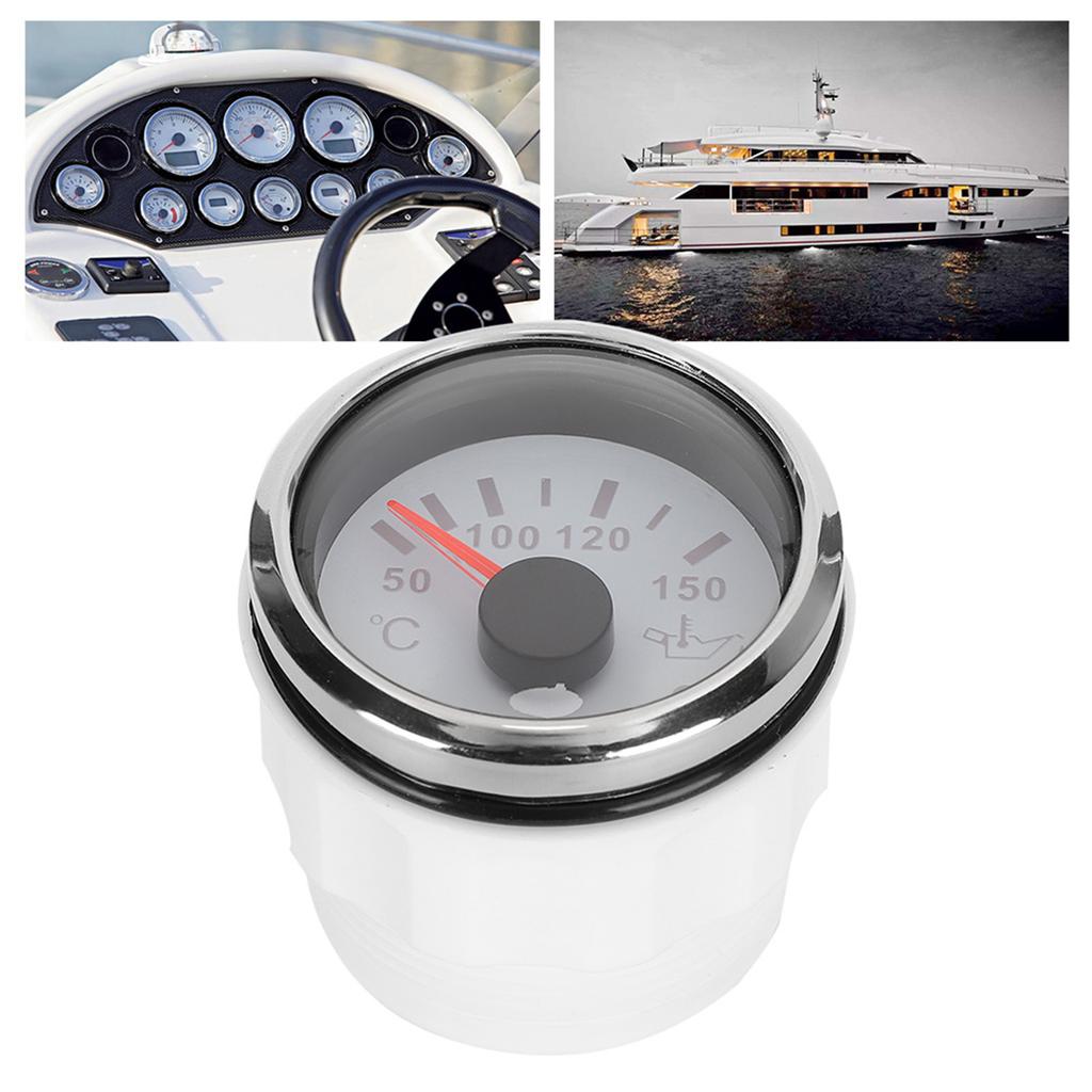 Oil Temperature Gauge 52mmCelsius2in Intelligent Alarm 316 Stainless Steel for Car Boat