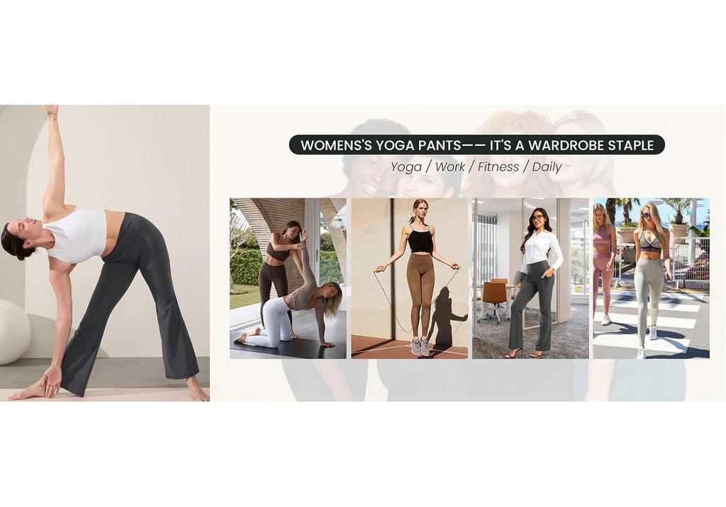 High Waist Slimming Flare Yoga Pants with Pocket - Women's Autumn/Winter Fitness Tummy Control