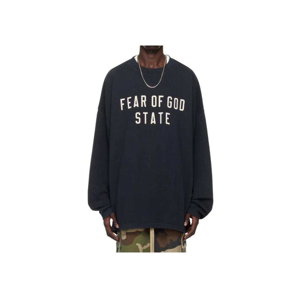 Fear of God Essentials Heavy Long-Sleeve Tee Black Men Tops 125BT242010F