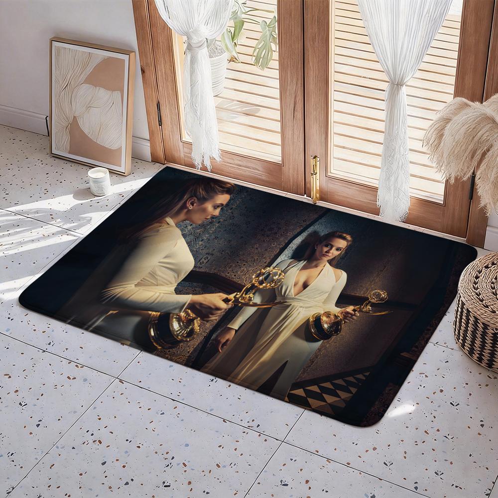 Actress J Jodie Comer Floor Mat Eco  Flannel Doormat Non Slip Odorless Indoor Floor Rug Soft Short Plush Home Mat