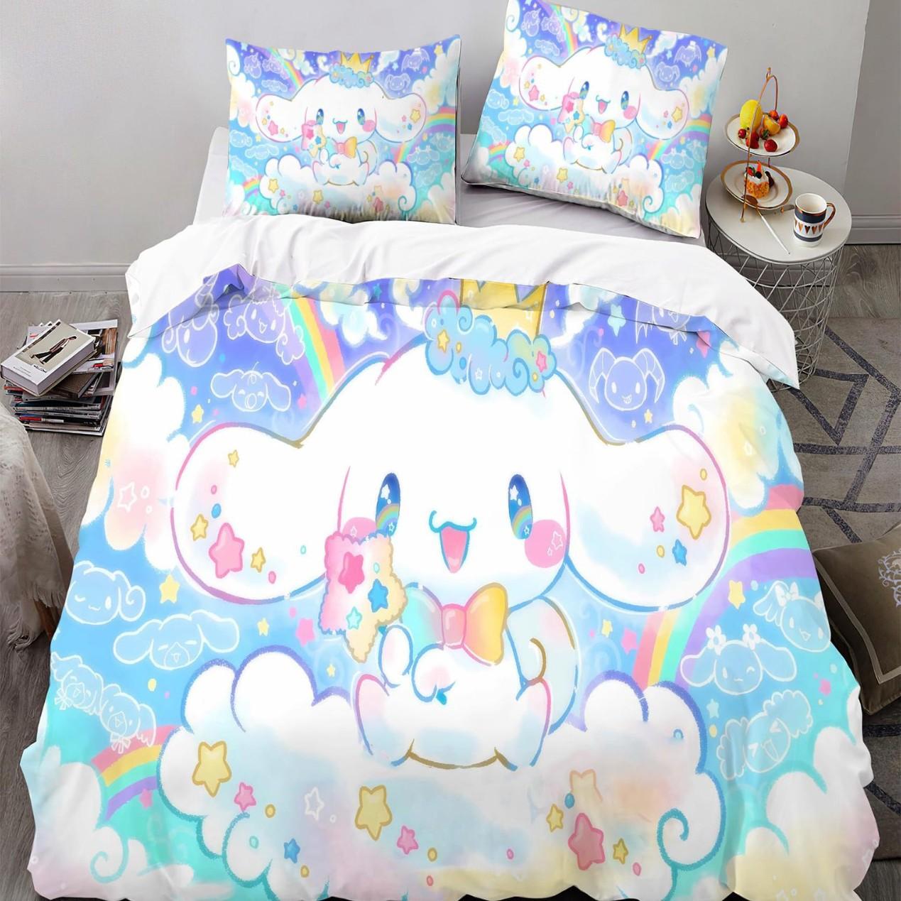 Милый Щенок Трехкомпонентный Комплект Постельного Белья Пододеяльник Цифровая Печать Постельное Белье Мультяшный Персонаж Покрывало на Кровать EU single 135*200