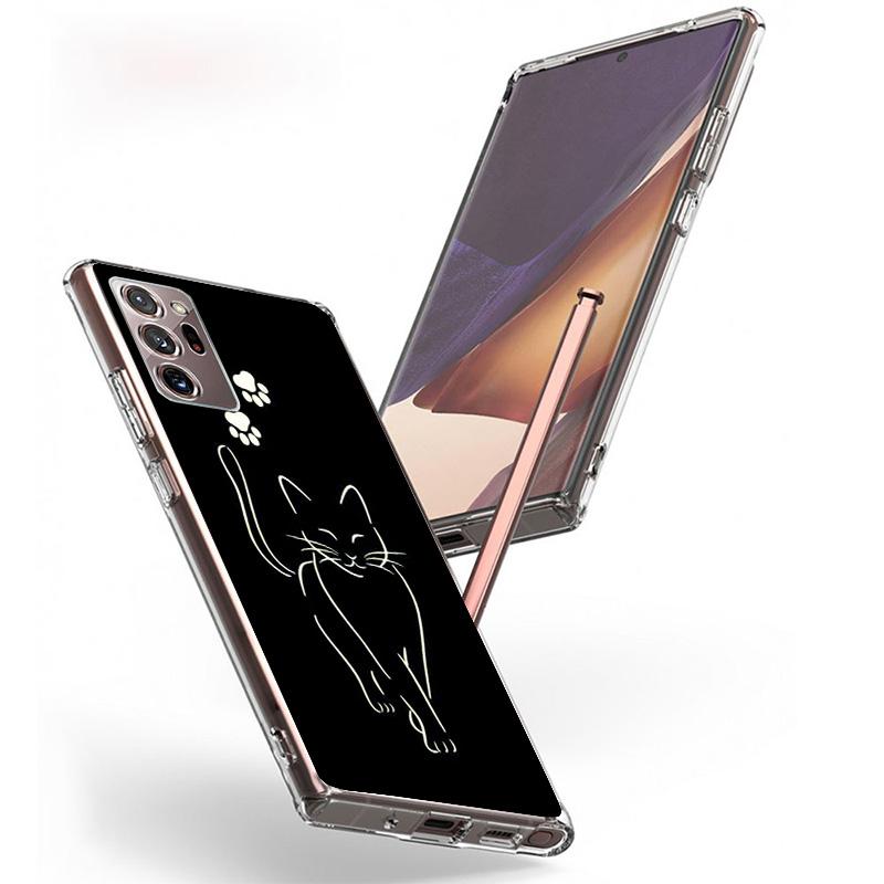 Cat Footprint Funny Paw Cute Phone Case For Samsung Galaxy S26 Ultra S23 S24 S25 Edge S20 FE S21 S22 Plus Soft Print Shell Cover