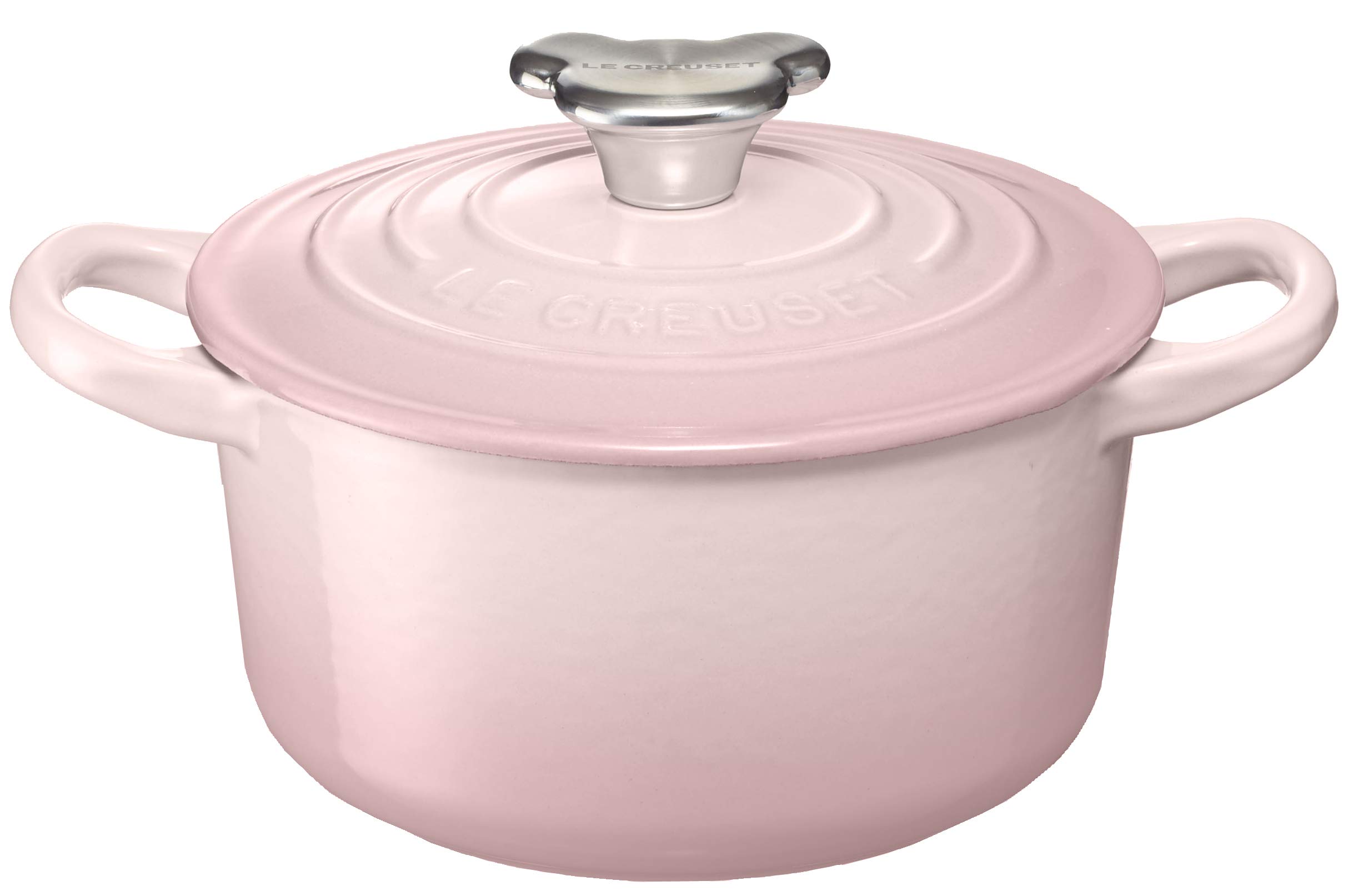 

Le Creuset Cast Iron Enamel Cocotte Ronde with Bear Handle, 14 cm, Shell Pink, Gas, Induction, and Oven Compatible [Official Japanese Product]