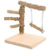 Parrots Stand Bird Stand Tabletop Bird Training Stand Natural Wood Birdcage Stand Accessories