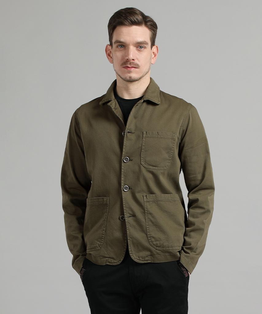 Panicale Khaki Cotton Work Jacket