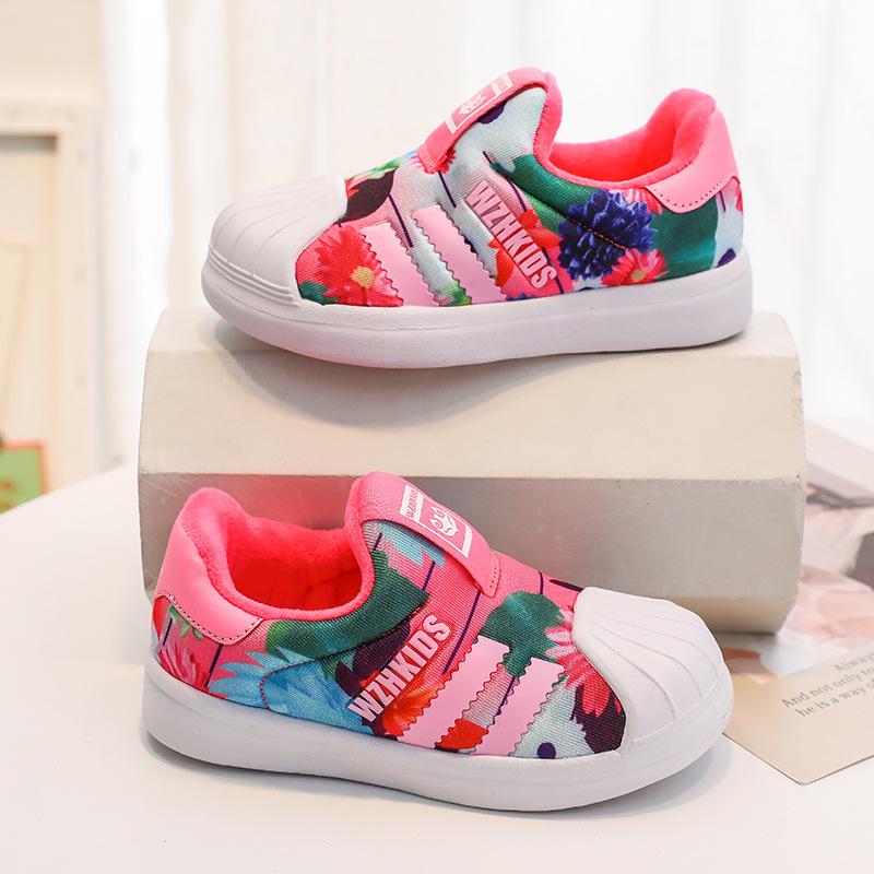 

Детские 2025 осень и зима новые мальчики ракушка голова флис кеды для скейтборда девочки спортивная обувь повседневная теплая мягкая педаль 35 inner length 22.5cm