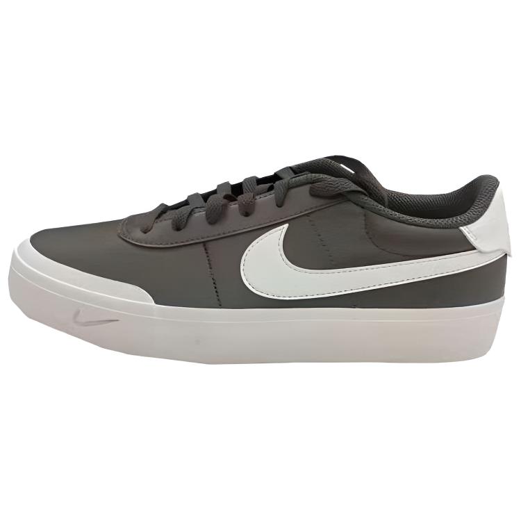 Nike Court Shot Leather Comfortable Versatile Durable Low-Top Sneakers Men sneakers Gray Brown FQ8146-202 44