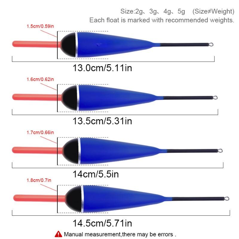 Carp Fishing Floater 5pcs Vertical Fish Float 2g-5g Buoyancy Long Casting Fishing Bobbers