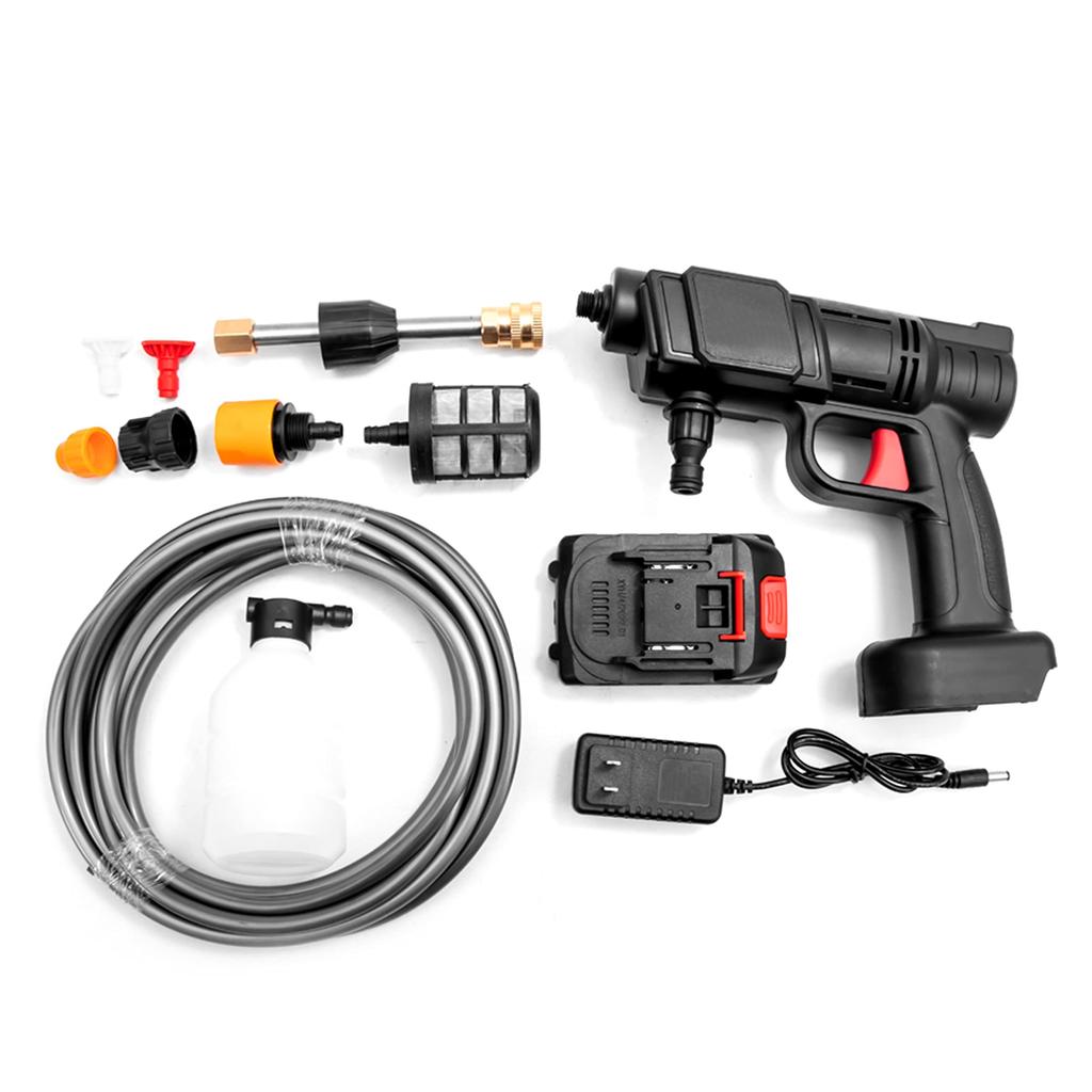 Digital Land Car Wash Cleaning Water Rechargeable High Pressure Washer Black