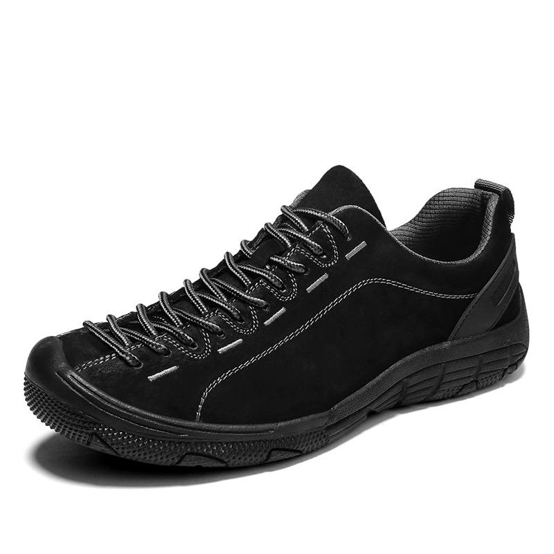 

Non-Slip Men Leather Casual Shoes Men Comfortable Flat Shoes Trendy Sneakers Men Lace Up Outdoor Oxfords Shoes Soft Basic 38-47 38 чёрный