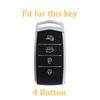 4 Knapper TPU Bil Smartnøkkel Etui Deksel for HYUNDAI 2020 Genesis G70 G80 EQ900 G90 Auto Nøkkelfjernkontroll Skall Beskytter Tilbehør